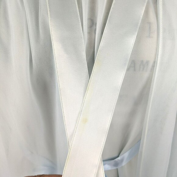 Vintage Henson Robe X Small Blue Chiffon Old Hollywood - Picture 3 of 8